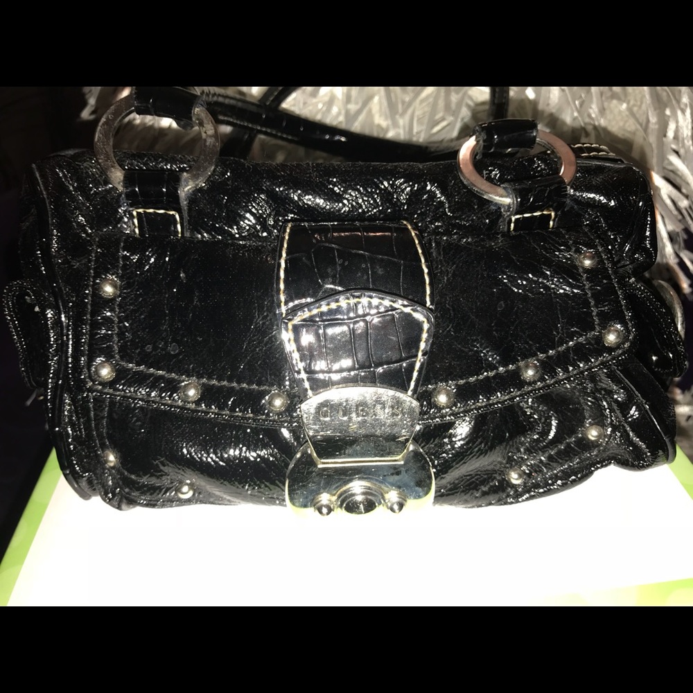 Guess Purse, Black Patent Leather
